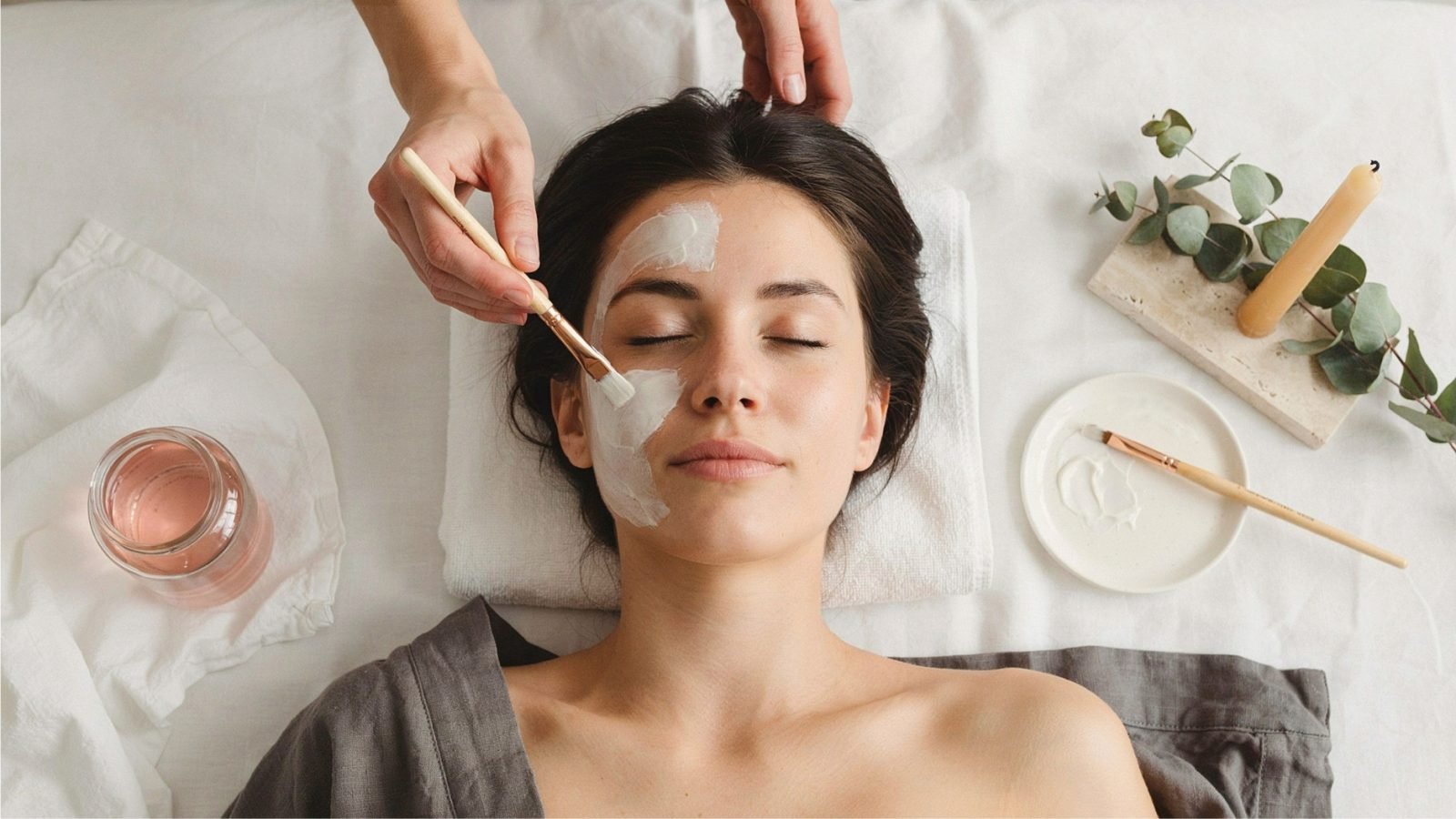 Relaxing facial treatment at Luxe Beauty Studio Osaka